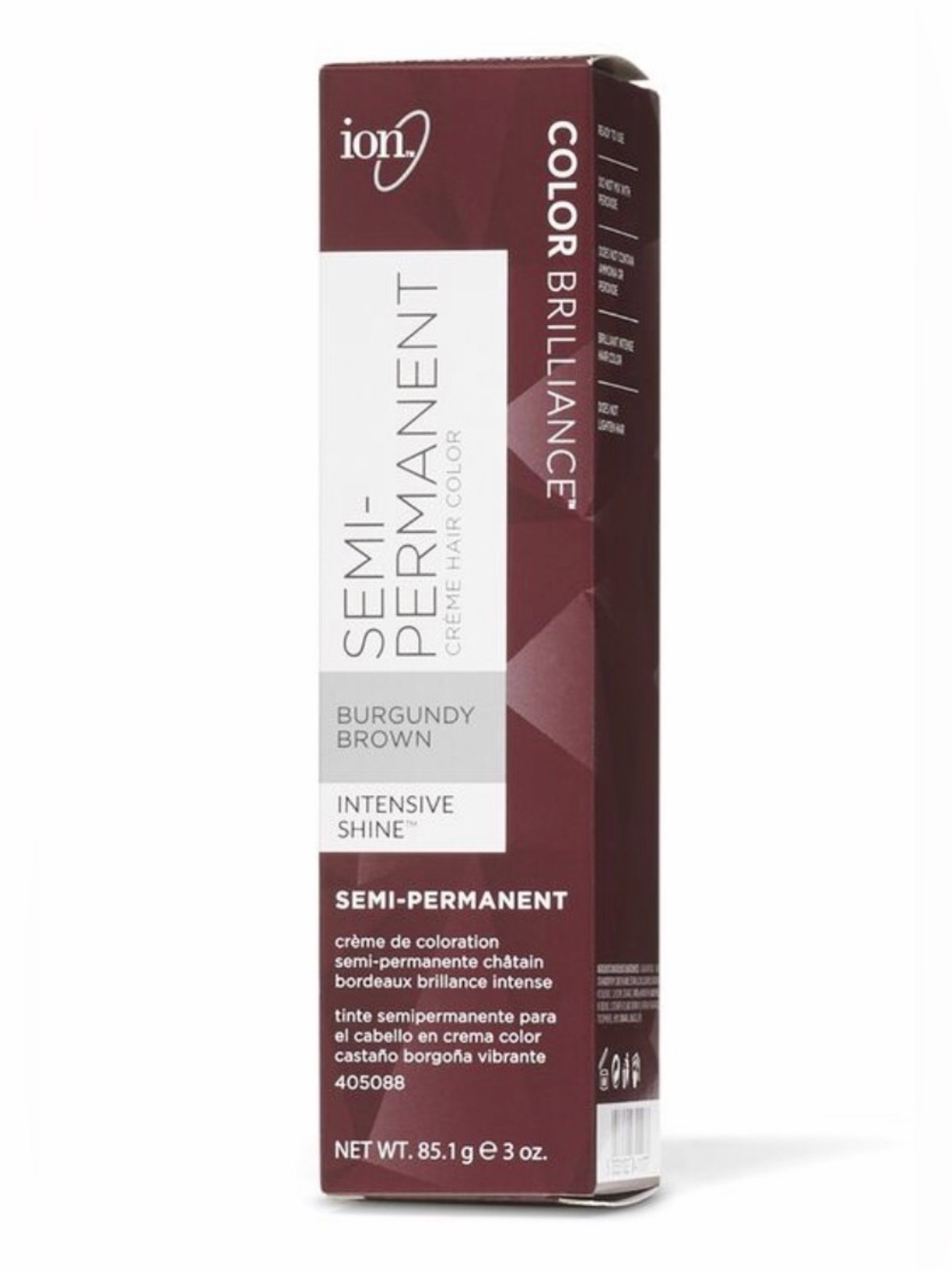 NWOB Ion Color Brilliance Semi Perm Hair Color- Brgndy-Brwn
